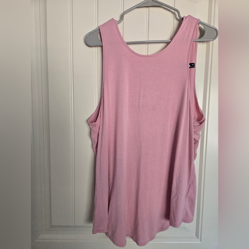 ZYIA Pink Women's Tank Top Back Knot XXL